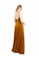 Gold Cowl Neck Sleeveless Long Evening Prom Gowns Canada Supplier