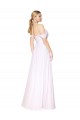 White High Neck Sleeveless Soft Chiffon Long Prom Dress Canada Supplier