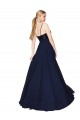 Dark Navy High Neck Sleeveless Long Prom Dress Canada Supplier