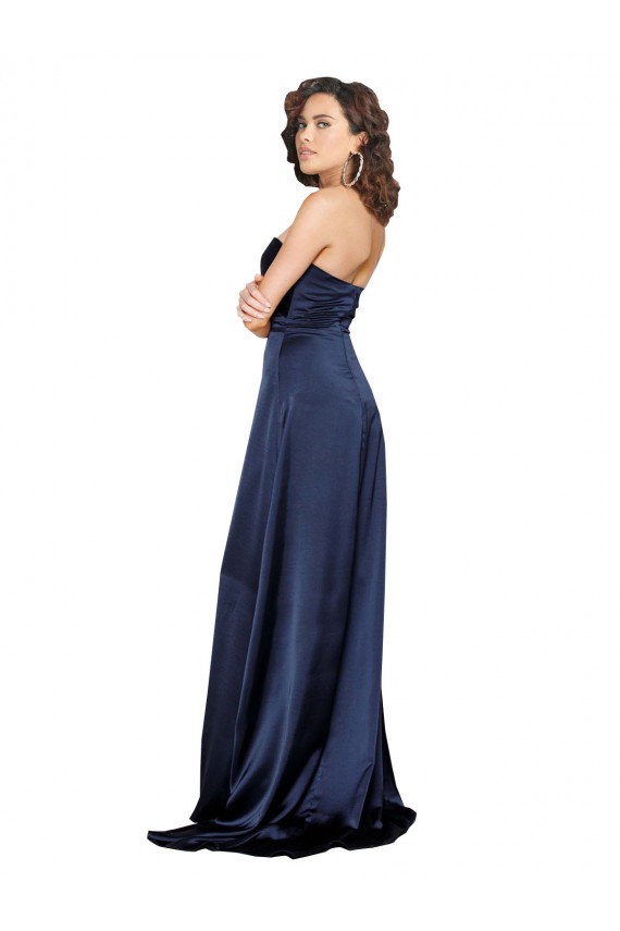 Sapphire High Neck Sleeveless Low Back Long Sexy Prom Dress Canada Supplier