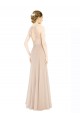 Champagne High Neck Sleeveless Keyhole Back Long Prom Dress Canada Supplier