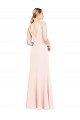 Pink High Neck Sleeveless V-Back Long Prom Dress Canada Supplier