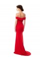 Red Off the Shoulder Sleeveless Long A-Line Prom Dress Canada Supplier