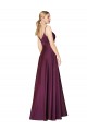 Wild Berry High Neck Sleeveless V-Back Long Prom Dress Canada Supplier