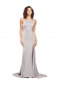 High Neck Sleeveless Low Back Sweep Train Prom Dresses Canada Supplier