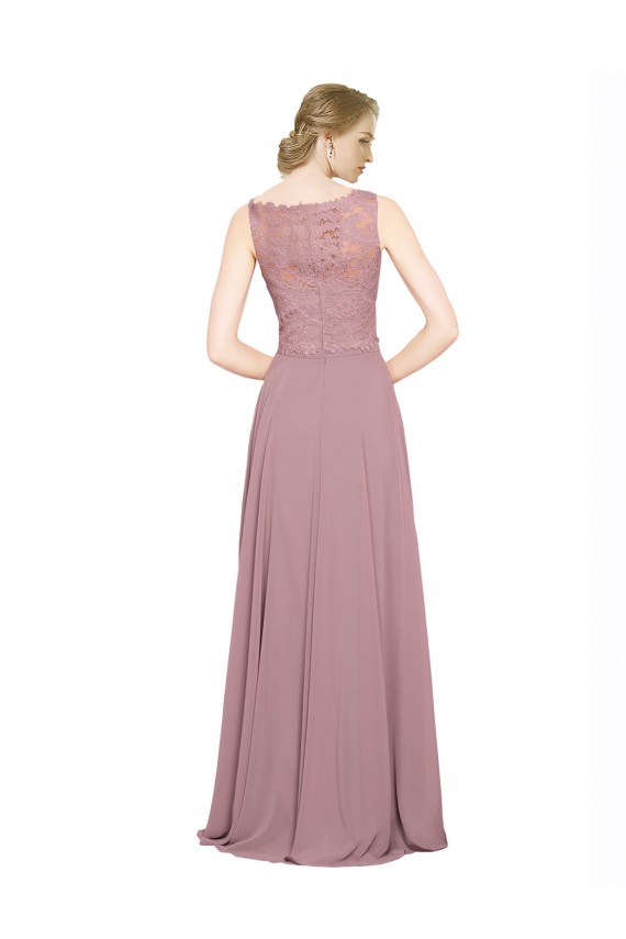 Illusion Neck Sleeveless Long Prom Dress Canada Supplier