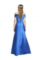Off the Shoulder Sleeveless Satin Long Prom Dresses Canada Supplier