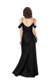Black Off the Shoulder Sleeveless Low Back Long Sexy Prom Dress Canada Supplier