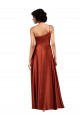 Burnt Orange One Shoulder Sleeveless Long Prom Dress Canada Supplier