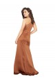 Orange One Shoulder Sleeveless Long Prom Dress Canada Supplier