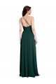 Midnight Green One Shoulder Sleeveless Open Back Long Prom Dress Canada Supplier
