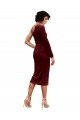 Burgundy One Shoulder Long Sleeves Midi Length Prom Dress Canada Supplier