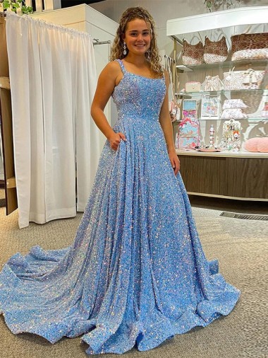 Scoop Neck Sleeveless Court Train Prom Dress Canada Supplier