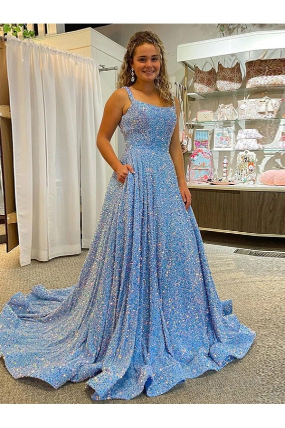 Scoop Neck Sleeveless Court Train Prom Dress Canada Supplier