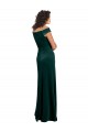 Dark Green Square Neck Cap Sleeves Long Prom Dress Canada Supplier