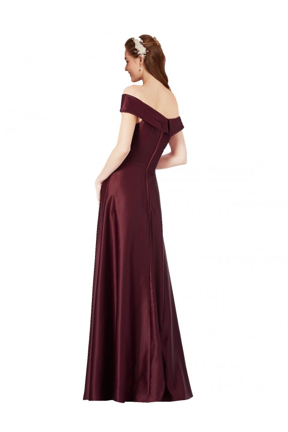 Burgundy Gold Strapless Cap Sleeves Long Prom Dress Canada Supplier