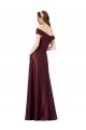 Burgundy Gold Strapless Cap Sleeves Long Prom Dress Canada Supplier