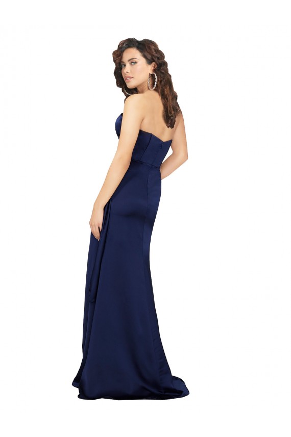 Sapphire Strapless Sleeveless Long Evening Prom Gowns Canada Supplier