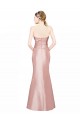 Strapless Sleeveless Low Back Stretch Satin Long Prom Dress Canada Supplier