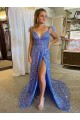 V-Neck Sleeveless Court Train Long Prom Dress Canada Supplier
