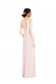 Pink V-Neck Sleeveless Low Back Long Prom Dress Canada Supplier