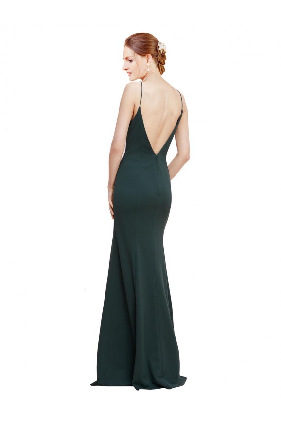 Pink V-Neck Sleeveless V-Back Long Evening Prom Gowns Canada Supplier