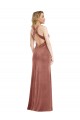 Cinnamon Rose V-Neck Sleeveless Criss Cross Open Back Long Prom Dress Canada Supplier