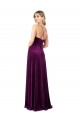 Grape V-Neck Sleeveless Criss Cross Back Long Prom Dress Canada Supplier
