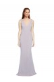 Arctic Lilac V-Neck Sleeveless Keyhole Back Long Prom Dress Canada Supplier