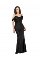 Black Off the Shoulder Sleeveless Low Back Long Sexy Prom Dress Canada Supplier