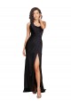 Black One Shoulder Sleeveless A-Line Long Sexy Prom Dress Canada Supplier