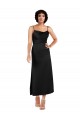 Black Cowl Neck Sleeveless Tea Length Evening Prom Gowns Canada Supplier