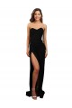 Black Sweetheart Sleeveless Low Back Stretch Crepe Long Sexy Prom Dress Canada Supplier