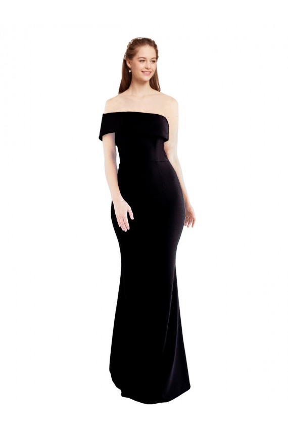 Black One Shoulder Sleeveless Keyhole Back Long Prom Dress Canada Supplier