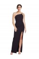 Black Strapless Sleeveless Long Bridal Party Dress Canada Supplier