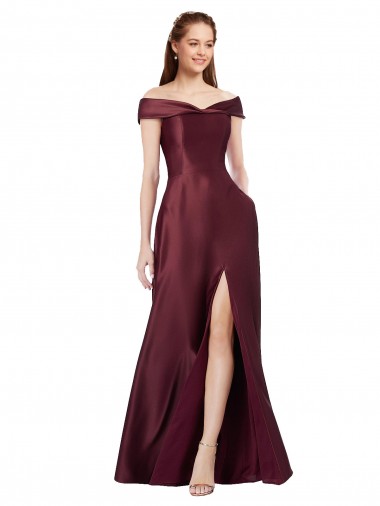 Burgundy Gold Strapless Cap Sleeves Long Prom Dress Canada Supplier