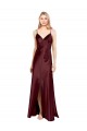 Burgundy Gold V-Neck Sleeveless Long Prom Dresses Canada Supplier