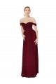 Burgundy High Neck Sleeveless Long Bridal Party Dress Canada Supplier