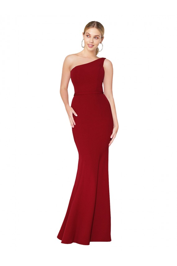 Burgundy High Neck Sleeveless Long Prom Dresses Canada Supplier