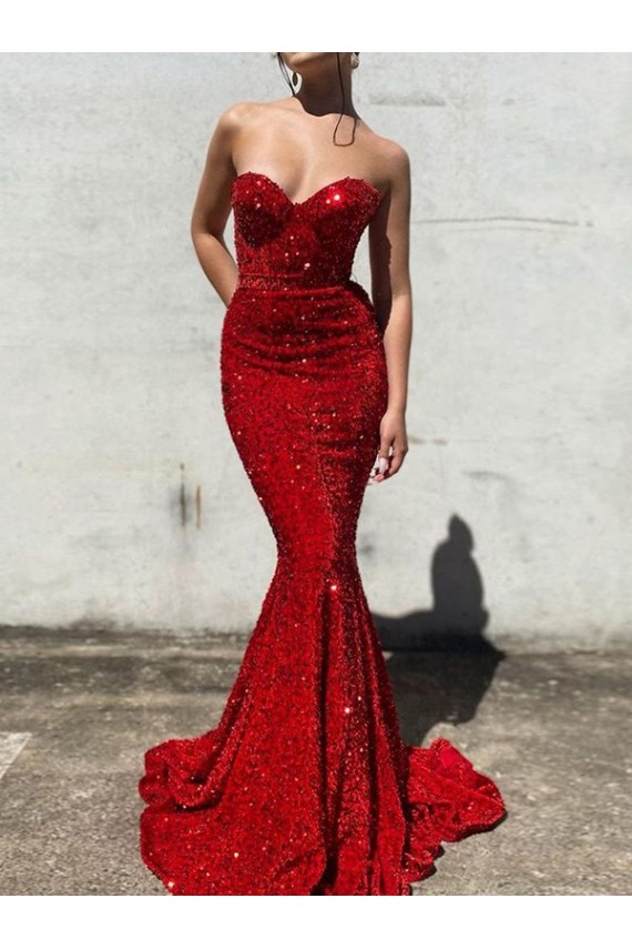 Burgundy Sweetheart Sleeveless Court Train Long Prom Dress Canada Supplier