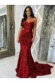 Burgundy Sweetheart Sleeveless Court Train Prom Dress Canada Supplier