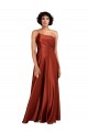 Burnt Orange One Shoulder Sleeveless Long Prom Dress Canada Supplier