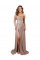 Champagne Strapless Sleeveless Long Sexy Prom Dress Canada Supplier