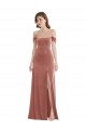 Cinnamon Rose Off the Shoulder Sleeveless Long Prom Dress Canada Supplier