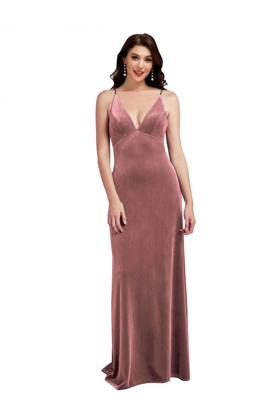 Cinnamon Rose V-Neck Sleeveless Low Back Long Sexy Prom Dress Canada Supplier