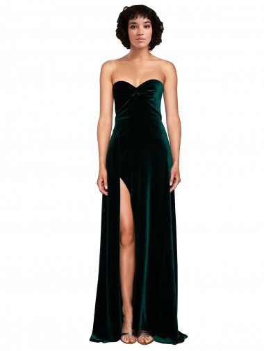 Dark Green Sweetheart Sleeveless Low Back Sweep Train Prom Dress Canada Supplier