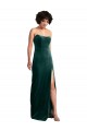 Dark Green Strapless Sleeveless Low Back Long Sexy Prom Dress Canada Supplier