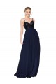 Dark Navy High Neck Sleeveless Long Prom Dress Canada Supplier