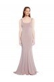 Dusty Pink Scoop Neck Cap Sleeves Long Prom Dress Canada Supplier