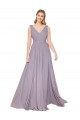 Dusty Rose High Neck Sleeveless V-Back Long Prom Dress Canada Supplier